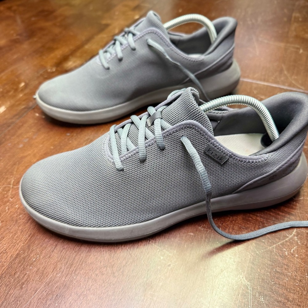Kizik Madrid Eco Sneaker Mens 10.5 Grey Hands Free Slip On DMADGT03-1D - Picture 5 of 9